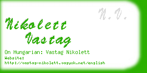 nikolett vastag business card